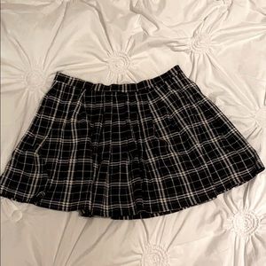 Pleated plaid skirt!